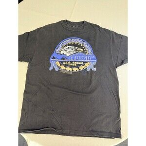 Vintage 1995 Sturgis 55th Annual Black Hills Motorcycle Rally T-Shirt Black